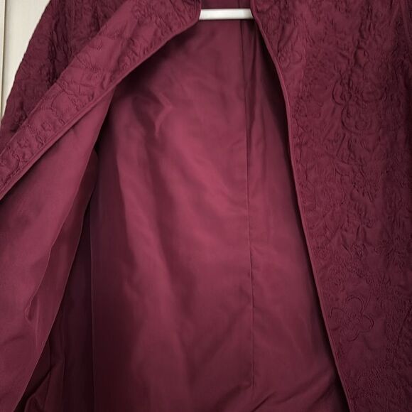 Alfred Dunner Burgundy Embroidered Jacket - Picture 3 of 6